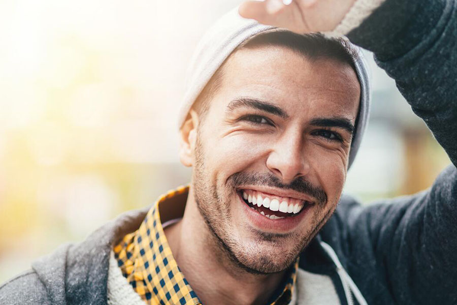 A happy man after completing inpatient mental health treatment at our Morriston, FL, mental health treatment center, where he participated in cognitive behavioral therapy to address his mental health issues