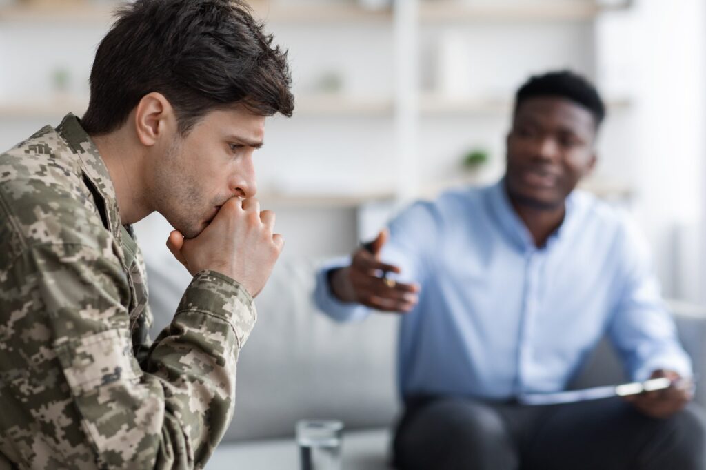 First responders and veterans participating in a specialized treatment program to treat depression and anxiety symptoms